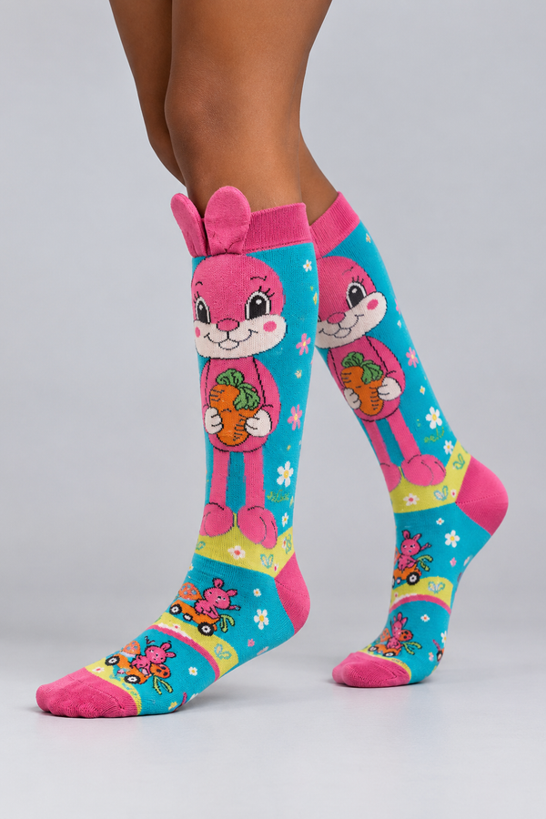 EAR ACCESSORY RABBIT KIDS KNEE HIGH SOCKS MIX