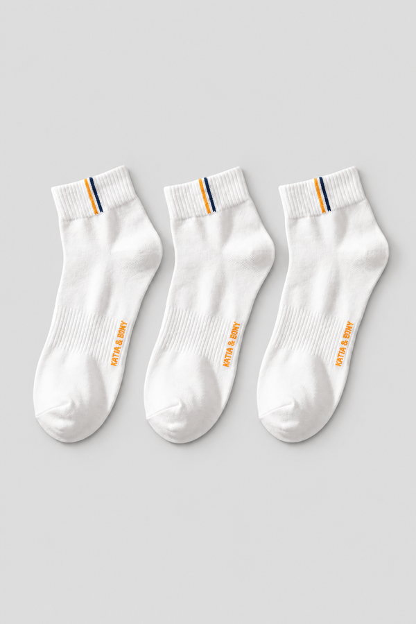 3PCK 2019-2885 GOLF UNISEX STEP SOCKS WHITE