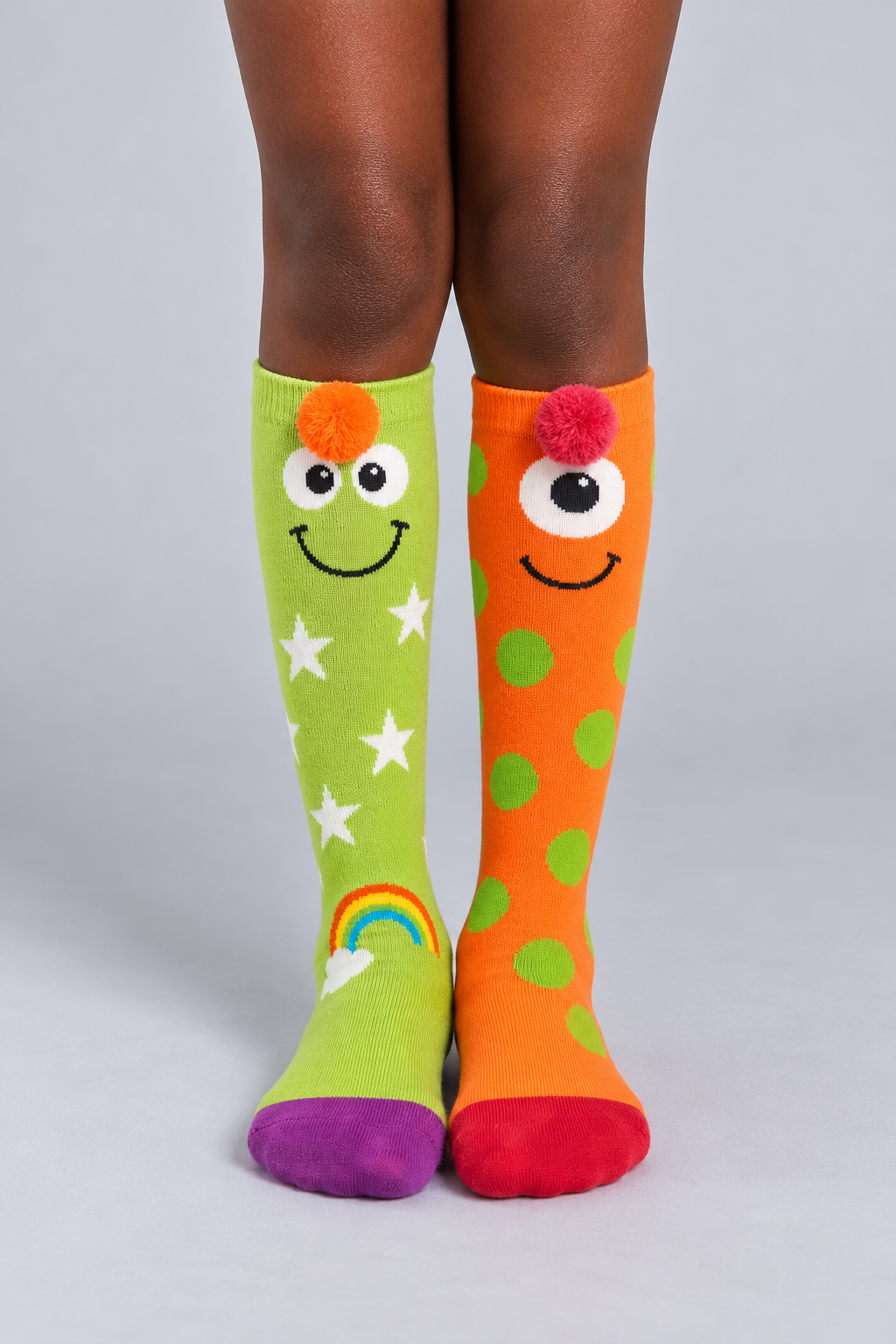 Children's Knee-High Socks with Eye Pattern and Accessories MIX