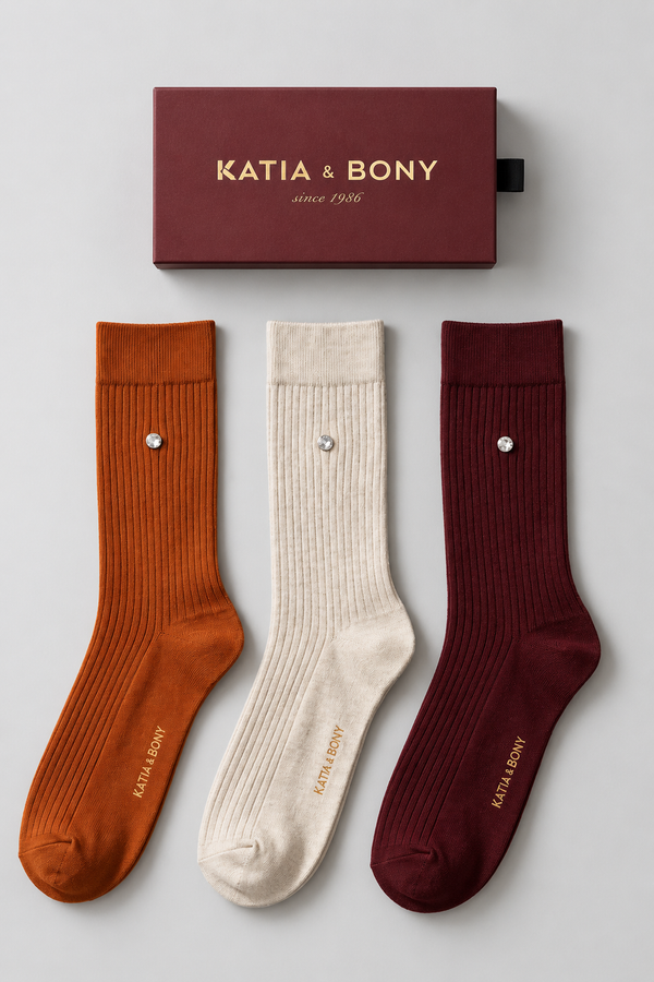 3PCK Stapled Boxed Socket Socks BURGUNDY
