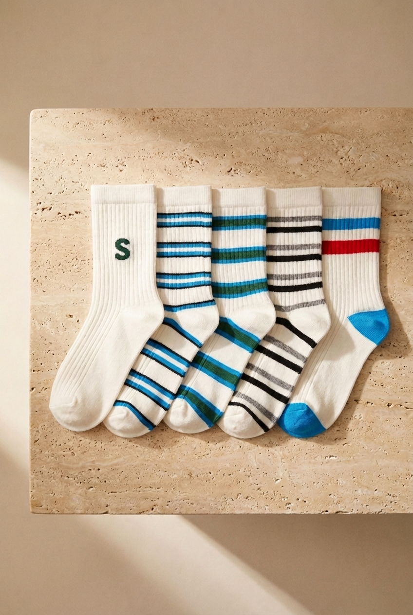 PACK OF 5 BOYS SOCKET SOCKS MIX