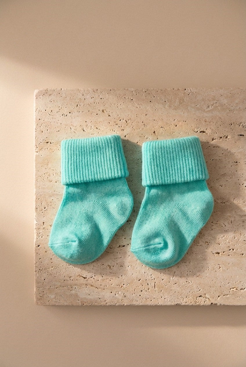 NEWBORN 5 PCK BABY SOCKS BAMBOO WHITE MIX