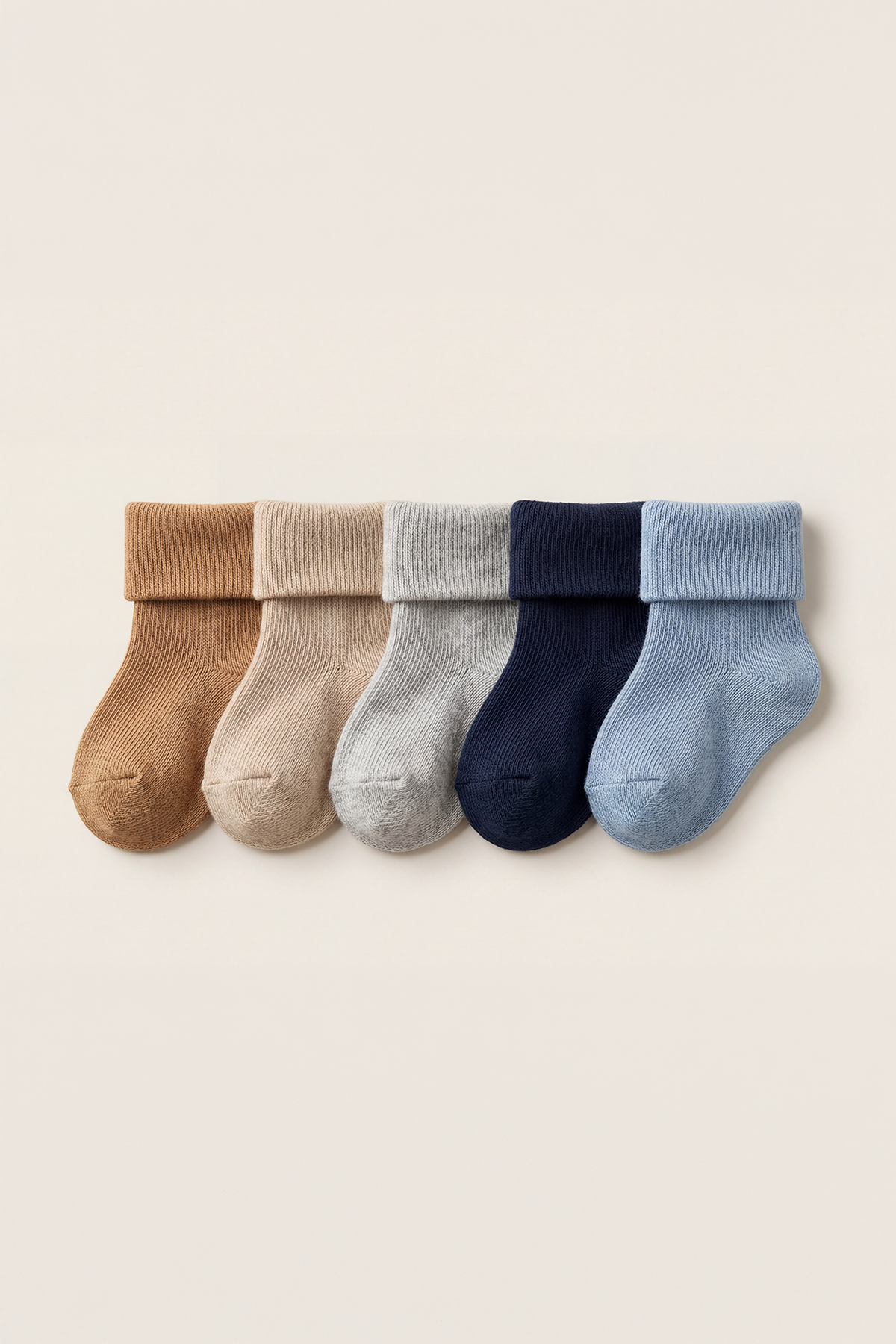NEWBORN 5 PCK BABY SOCKS BAMBOO BLUE MIX