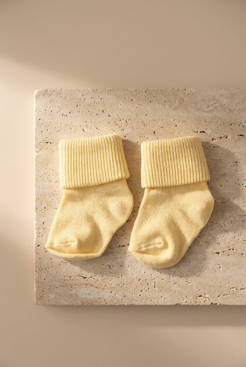 NEWBORN 5 PCK BABY SOCKS BAMBOO WHITE MIX