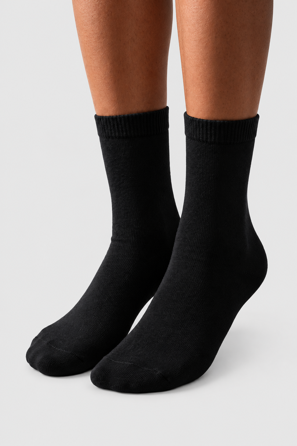 NEW HAROLD BAMBOO WOMEN SOCKET SOCKS BLACK
