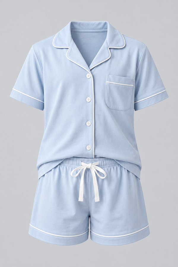 MEDITERRANEAN POCKET GIRL'S SHORTS SET BLUE