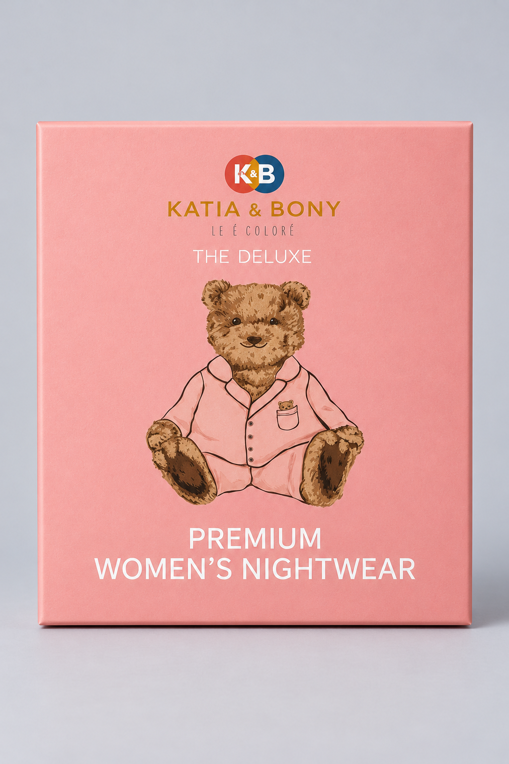 WOMEN'S BOXED TEDDY PYJAMA SET - PEACH