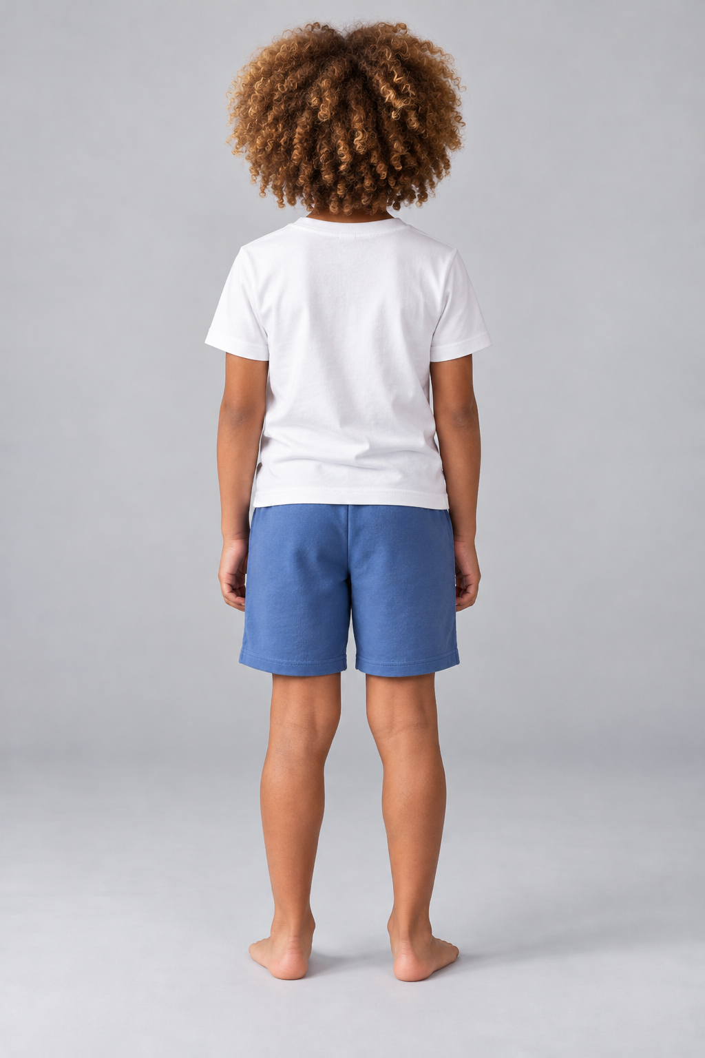 FLORAL OUTBURST ICE CREAM THEMED BOYS SHORTS SET ECRU