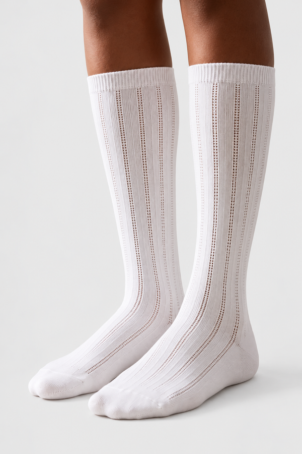 WOMEN KNEEHIGH SOCKS WHITE