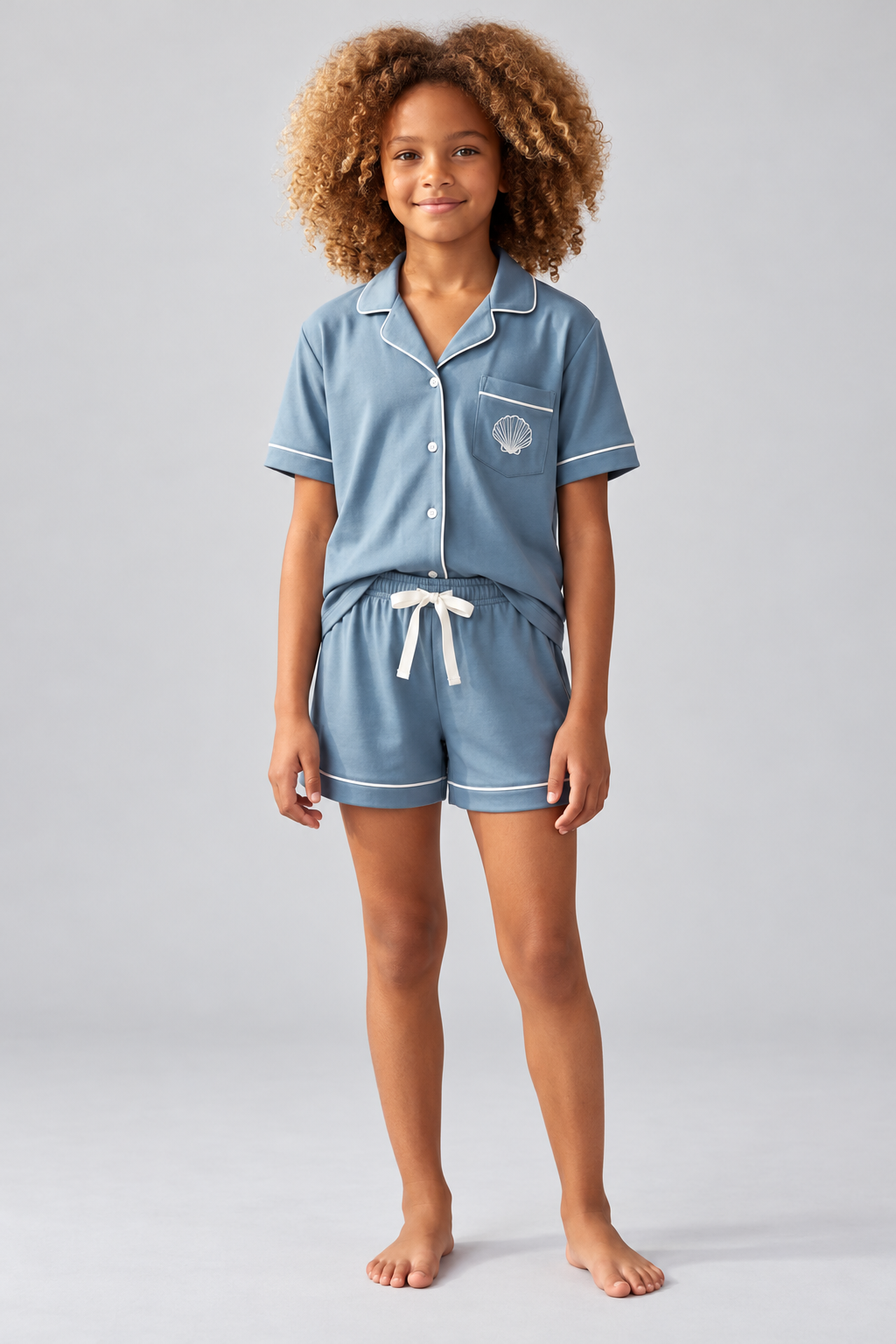 SEA LA VIE POCKET CHILDREN'S SHORTS SET HARBOR BLU