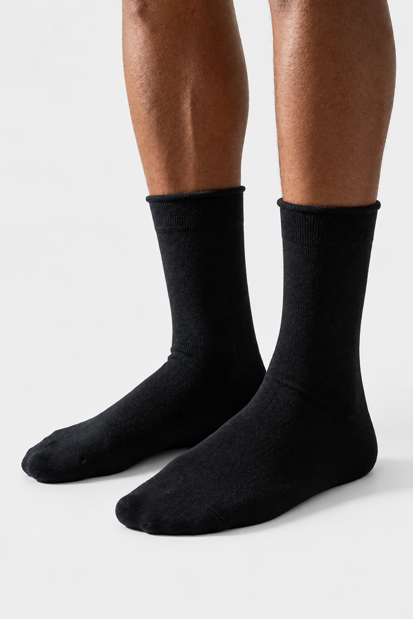 NEW HAROLD BAMBOO COMFORT MEN'S SOCKS - BLACK