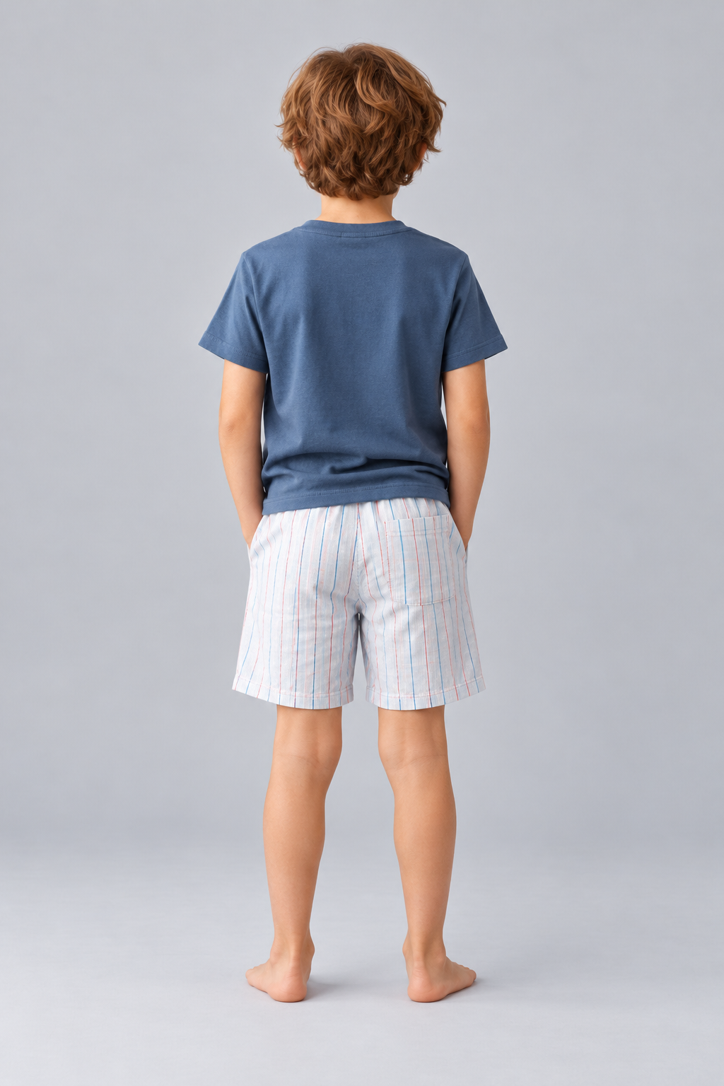 MEDITERRANEAN CHERRY BOYS SHORTS SET NAVY