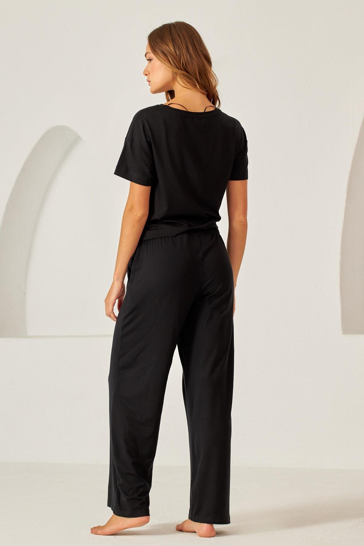 LUXURY WOMEN PANTS BLACK