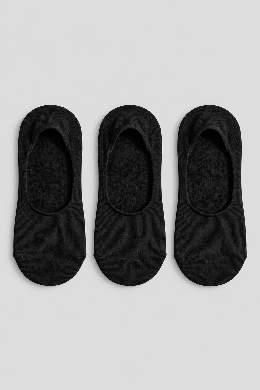 3PCK  BASIC MEN INVISIBLE SOCKS BLACK