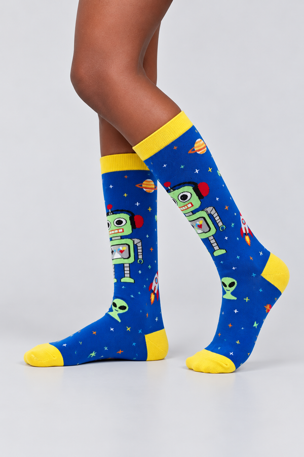 SPACE PATTERNED KNEE SOCKS MIX