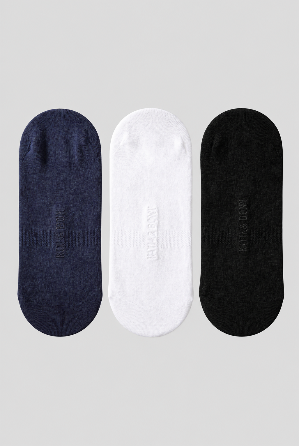 3PCK  BASIC MEN INVISIBLE SOCKS WHITE/NAVY/BLACK