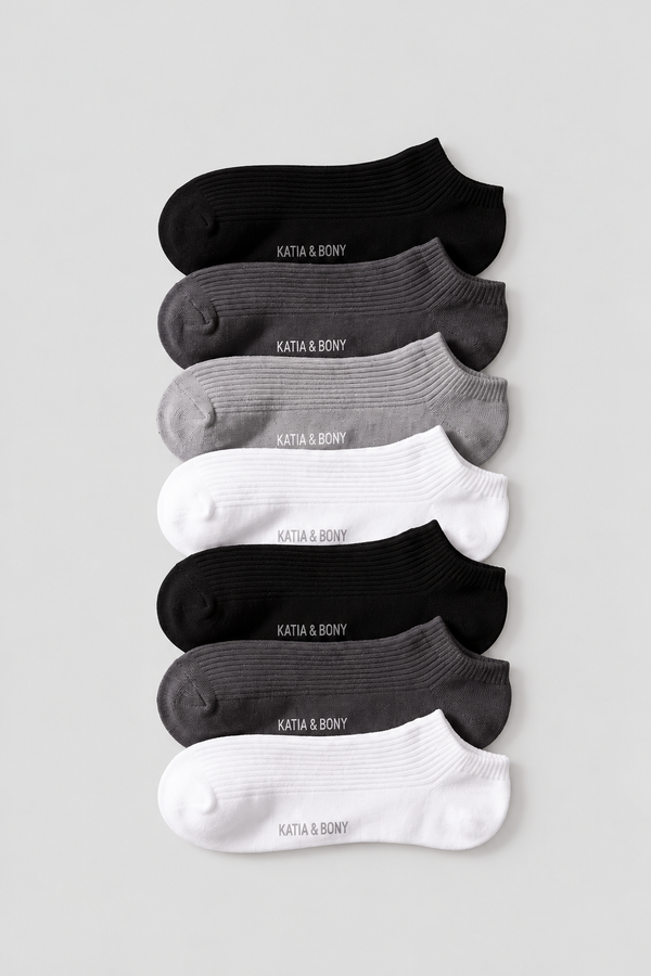 UNISEX 7 PCK STEP SOCKS MIX BLACK MIX