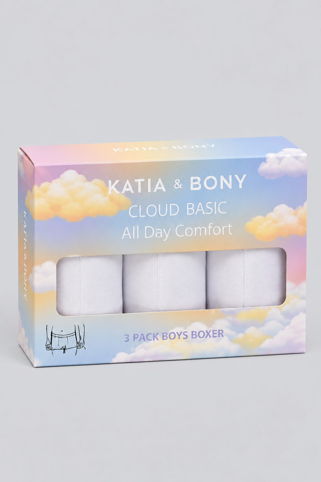 3PCK BASIC BOXED BOYS' BOXER SHORTS WHITE