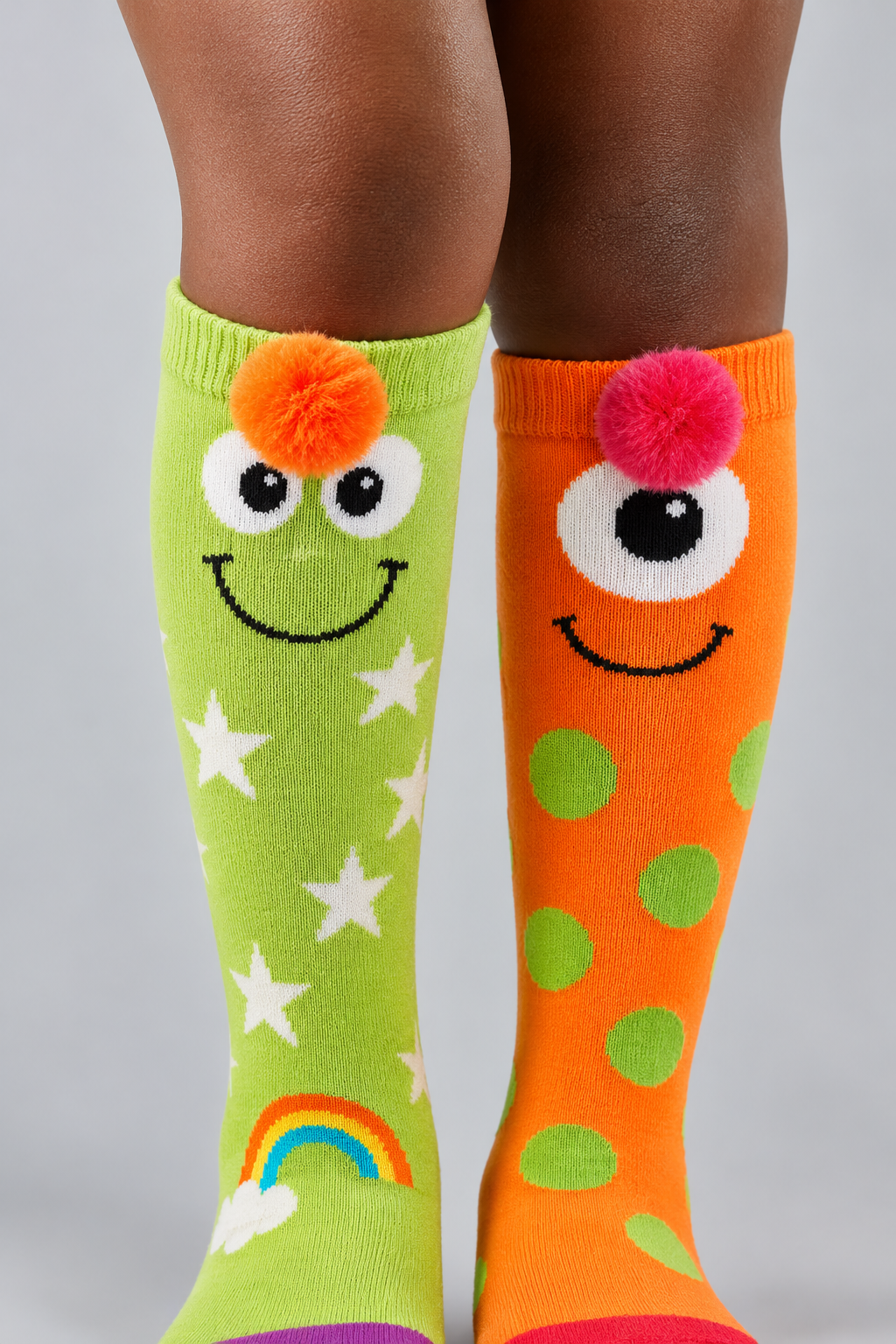 Children's Knee-High Socks with Eye Pattern and Accessories MIX