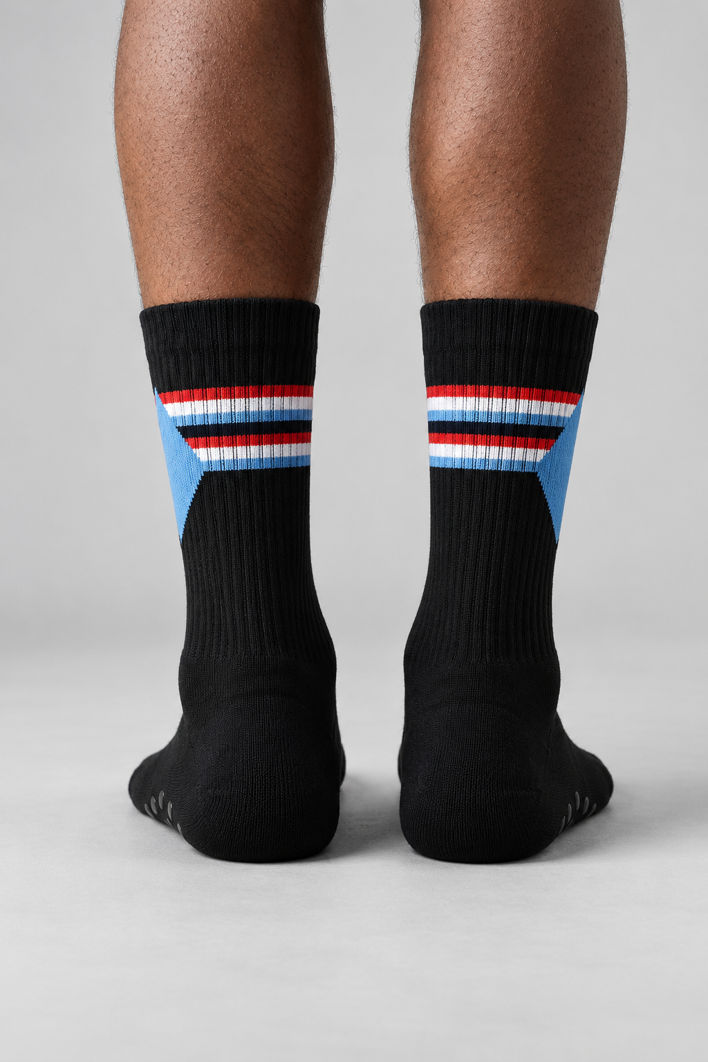 STRIPED PADEL UNISEX SOCKET SOCKS BLACK MIX