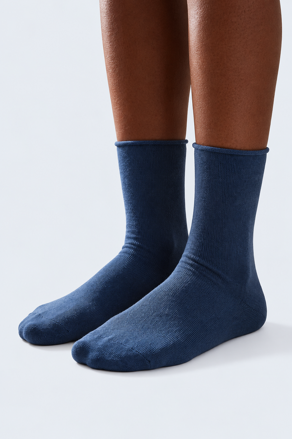 ELASTIC MODAL WOMEN SOCKS DARK BLUE