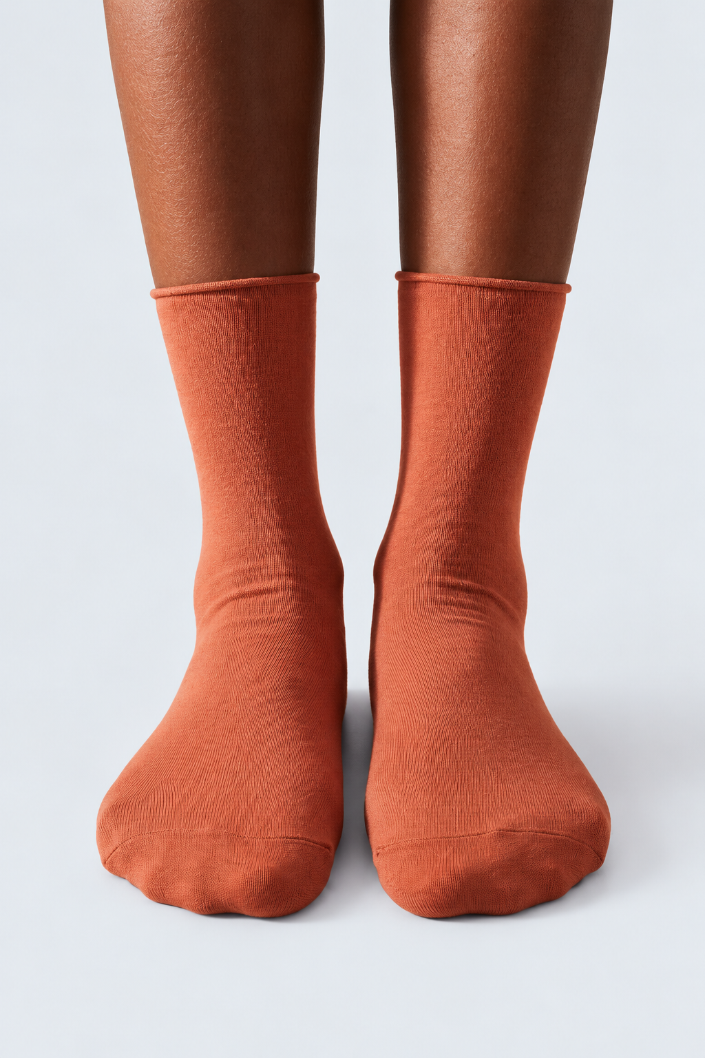 ELASTIC MODAL WOMEN SOCKS BRICK