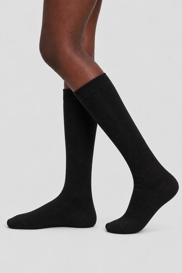FAMILY KIDS KNEEHIGH SOCKS BLACK