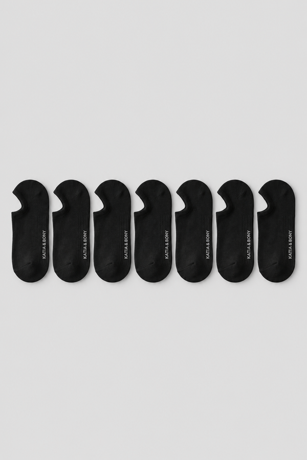 SNEAKERS 7 PCK. UNISEX STEP SOCKS BLACK