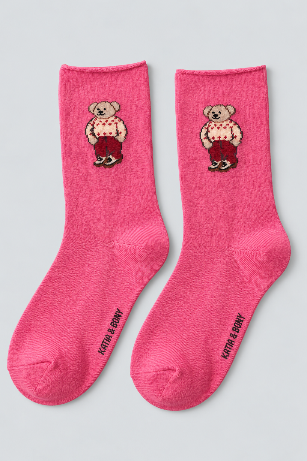 TEDDY WITHOUT ELASTIC MODAL WOMEN SOCKS PINK