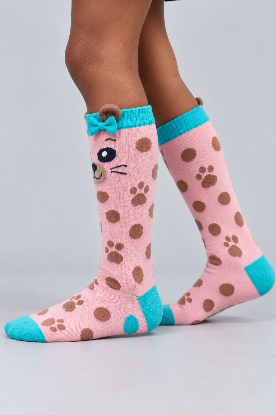 DOG PATTERNED CHILDREN'S KNEE SOCKS MIX