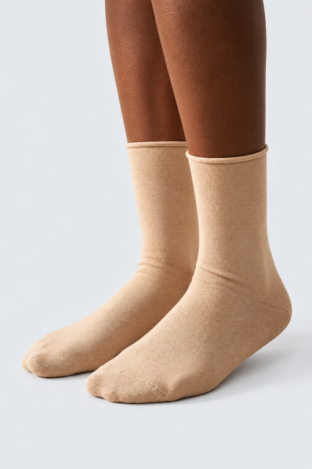 ELASTIC MODAL WOMEN SOCKS LATTE