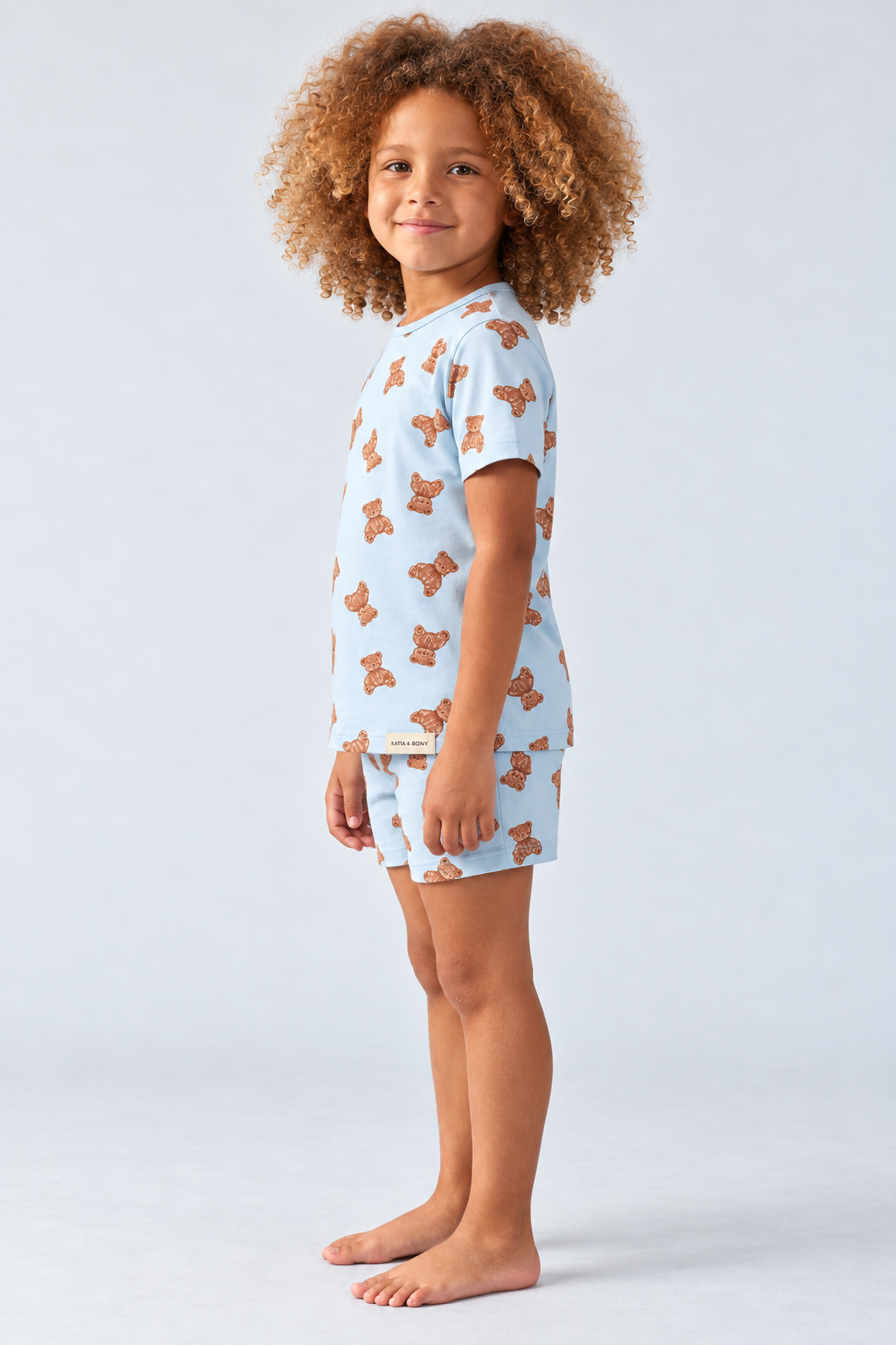 Teddy Packaged Children's Shorts Set BLUE