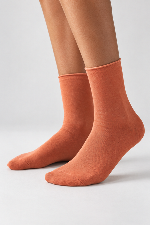 ELASTIC MODAL WOMEN SOCKS ORANGE