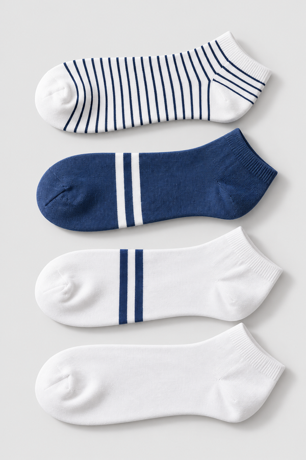 4PCK Striped Men's Step Socks MIX