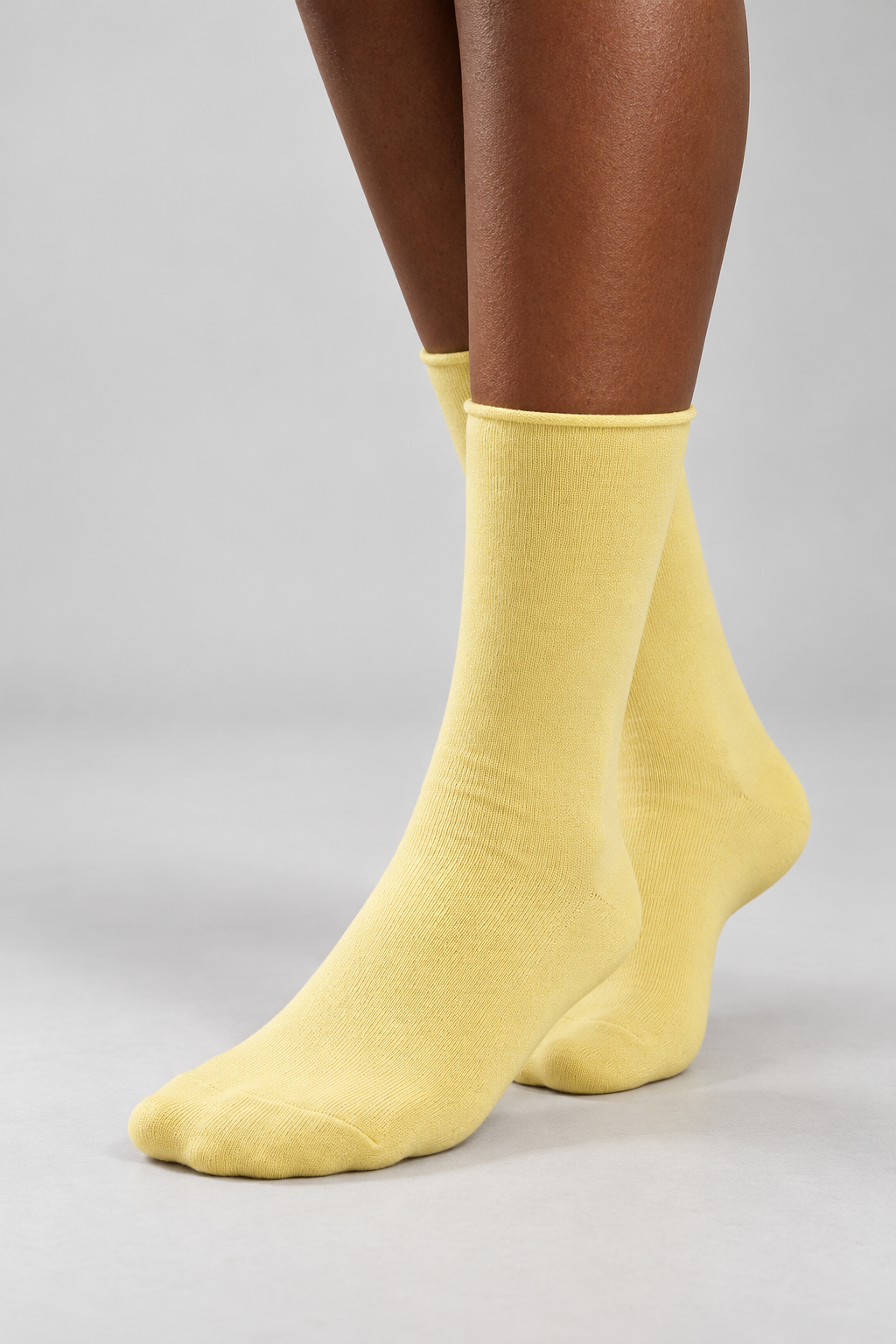 ELASTIC MODAL WOMEN SOCKS YELLOW