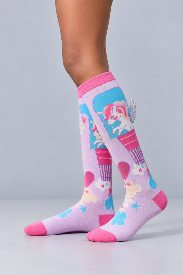 UNICORN GIRLS KNEE HIGH SOCKS MIX