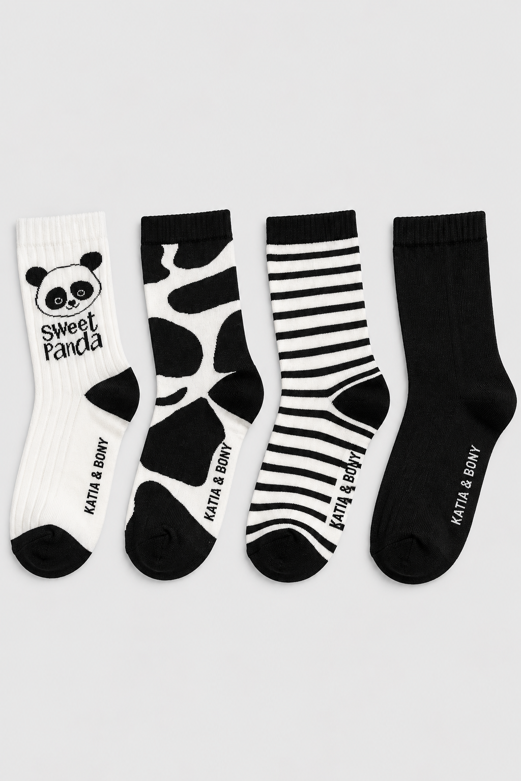 4-PACK KIDS' PANDA SOCKS - MIX