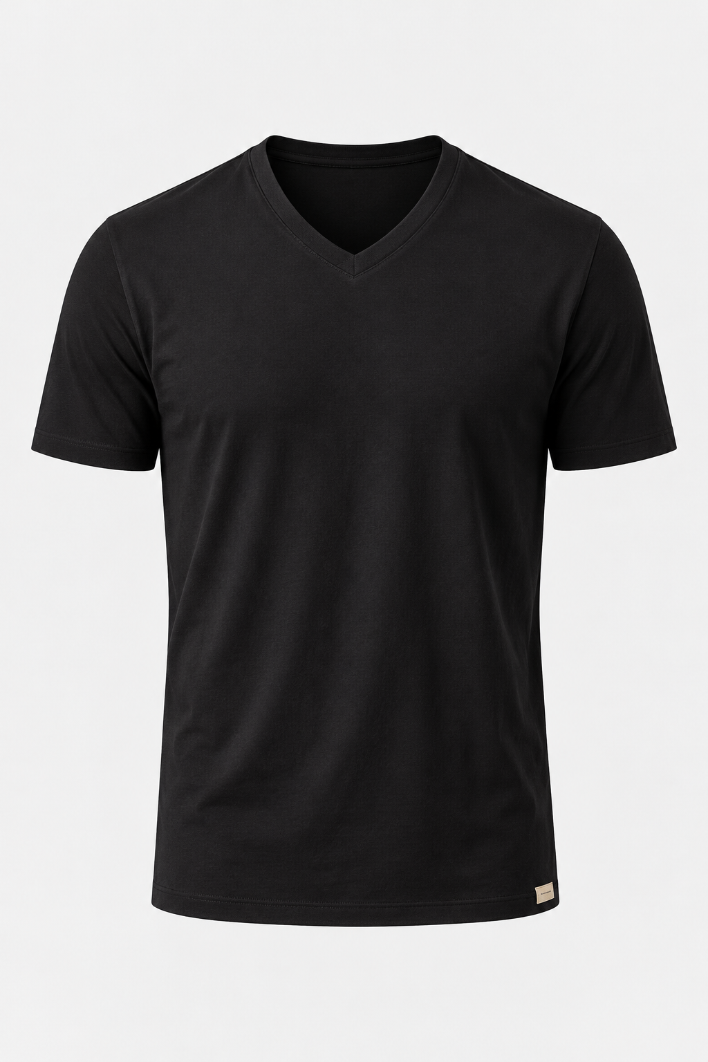 SILVER MEN'S V-NECK PYJAMA TOP - BLACK