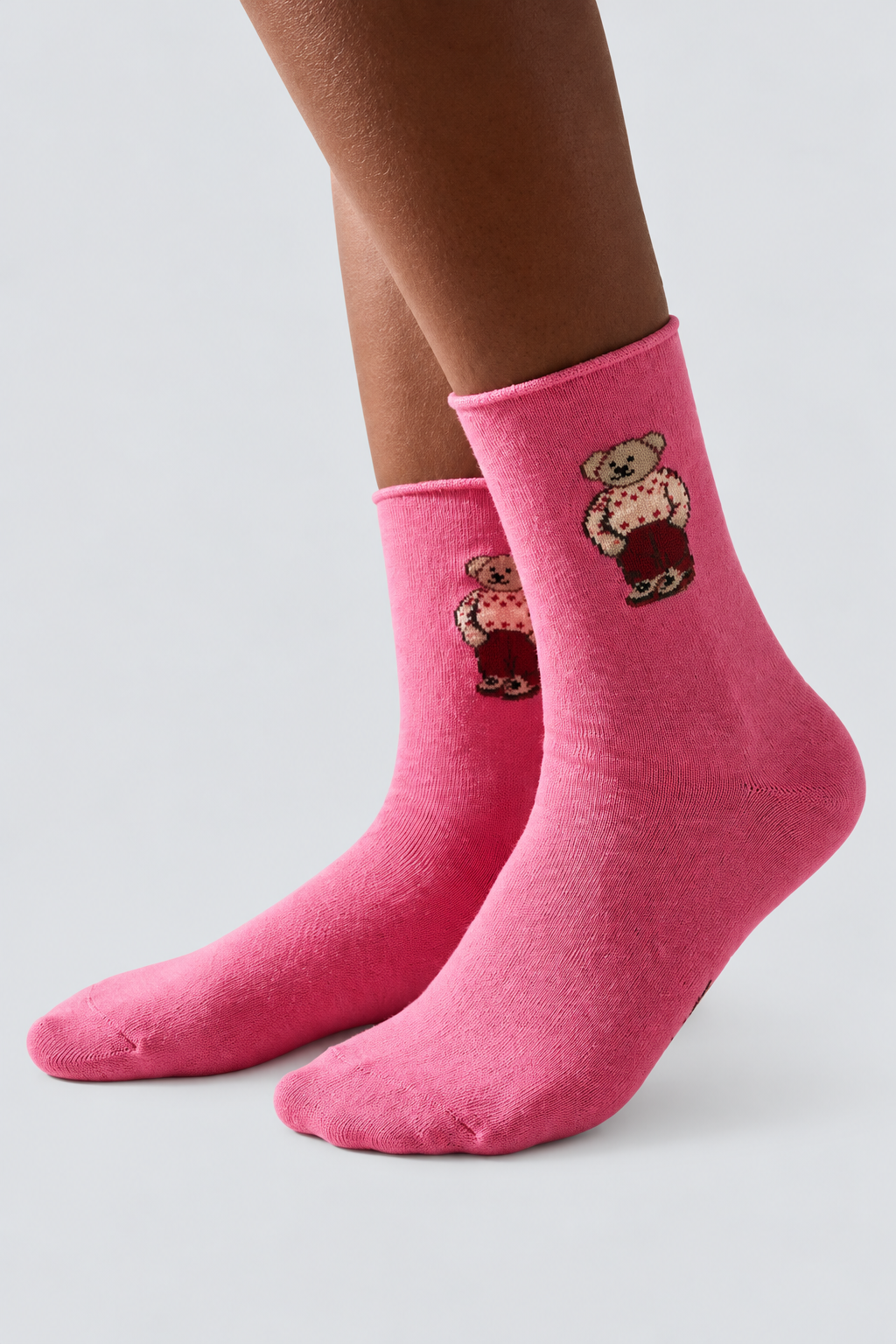 TEDDY WITHOUT ELASTIC MODAL WOMEN SOCKS PINK