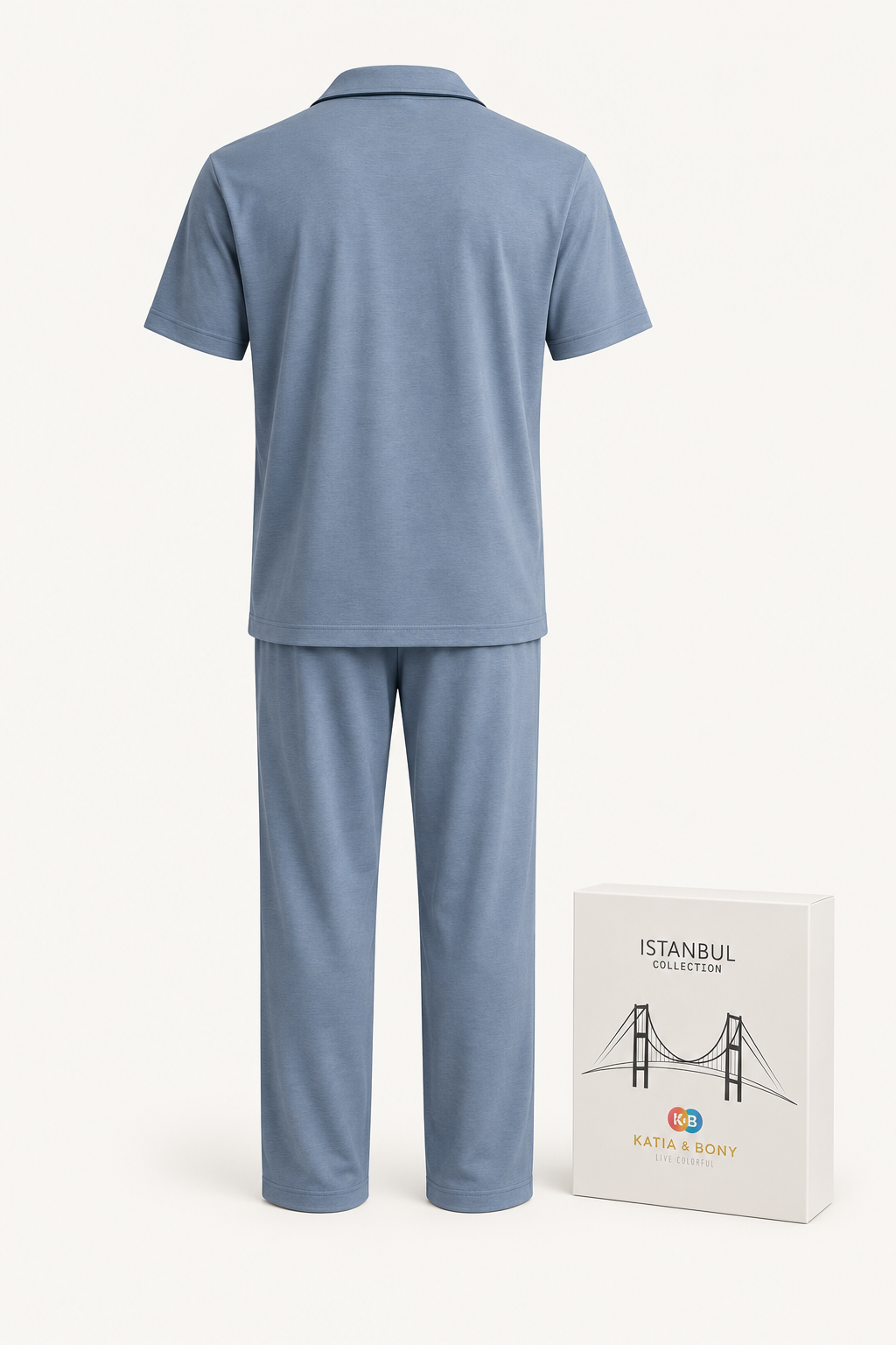 ISTANBUL BOSPHORUS BOXED MEN PYJAMAS SET BLUE