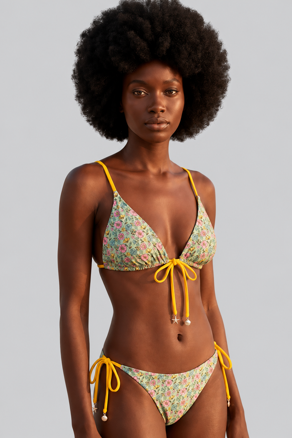 SEA LA VIE FLORAL WOMEN'S BIKINI SET GREEN