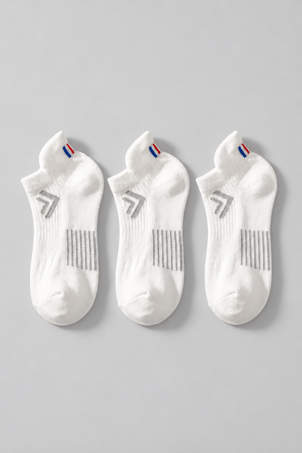 3PCK 2021-222 GOLF UNISEX STEP SOCKS WHITE