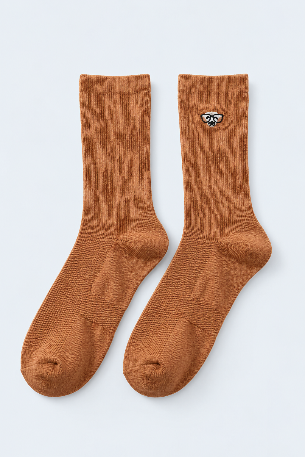 EMBROIDERED UNISEX ANKLE SOCKS BEIGE