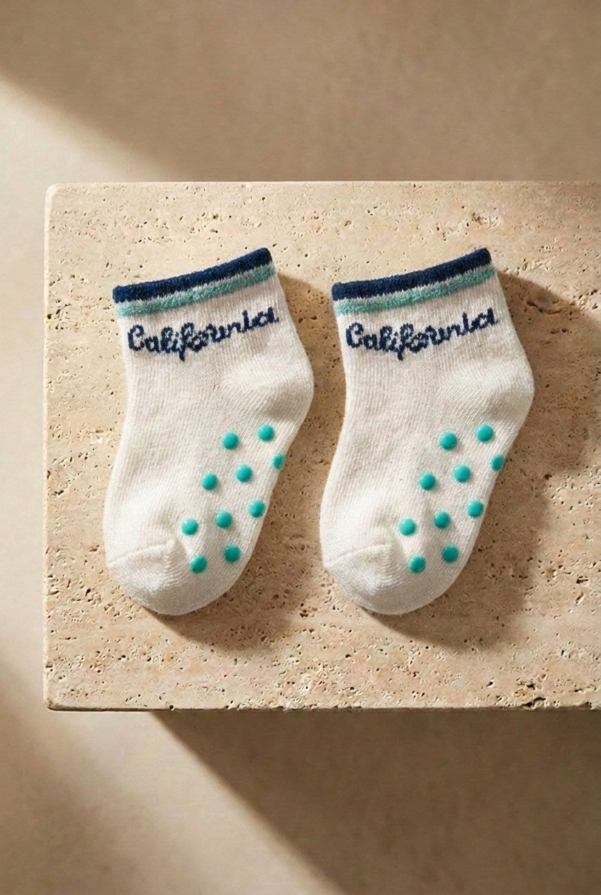 3PCK CALIFORNIA BABY STEP SOCKS ECRU MIX