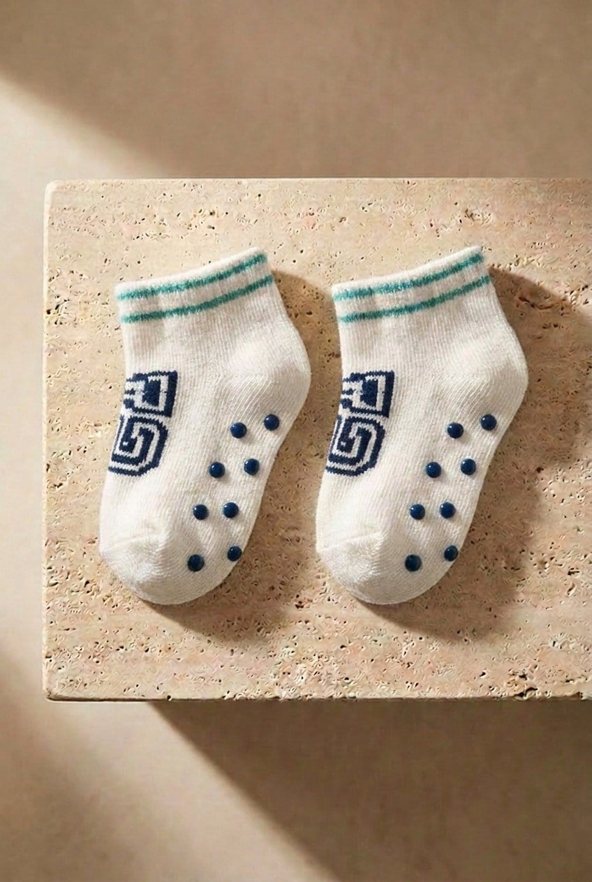 3PCK CALIFORNIA BABY STEP SOCKS ECRU MIX