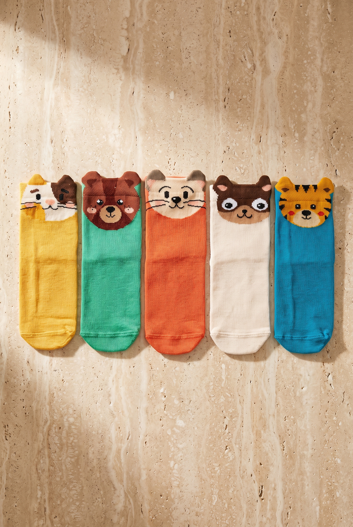5PCK CUTE ANIMAL BOX BABY SOCKET SOCKS MIX