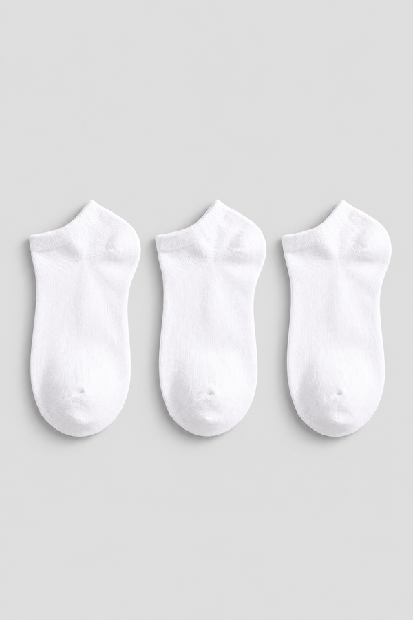 RUN 3 PCK KIDS SOCKS WHITE-WHITE-WHITE