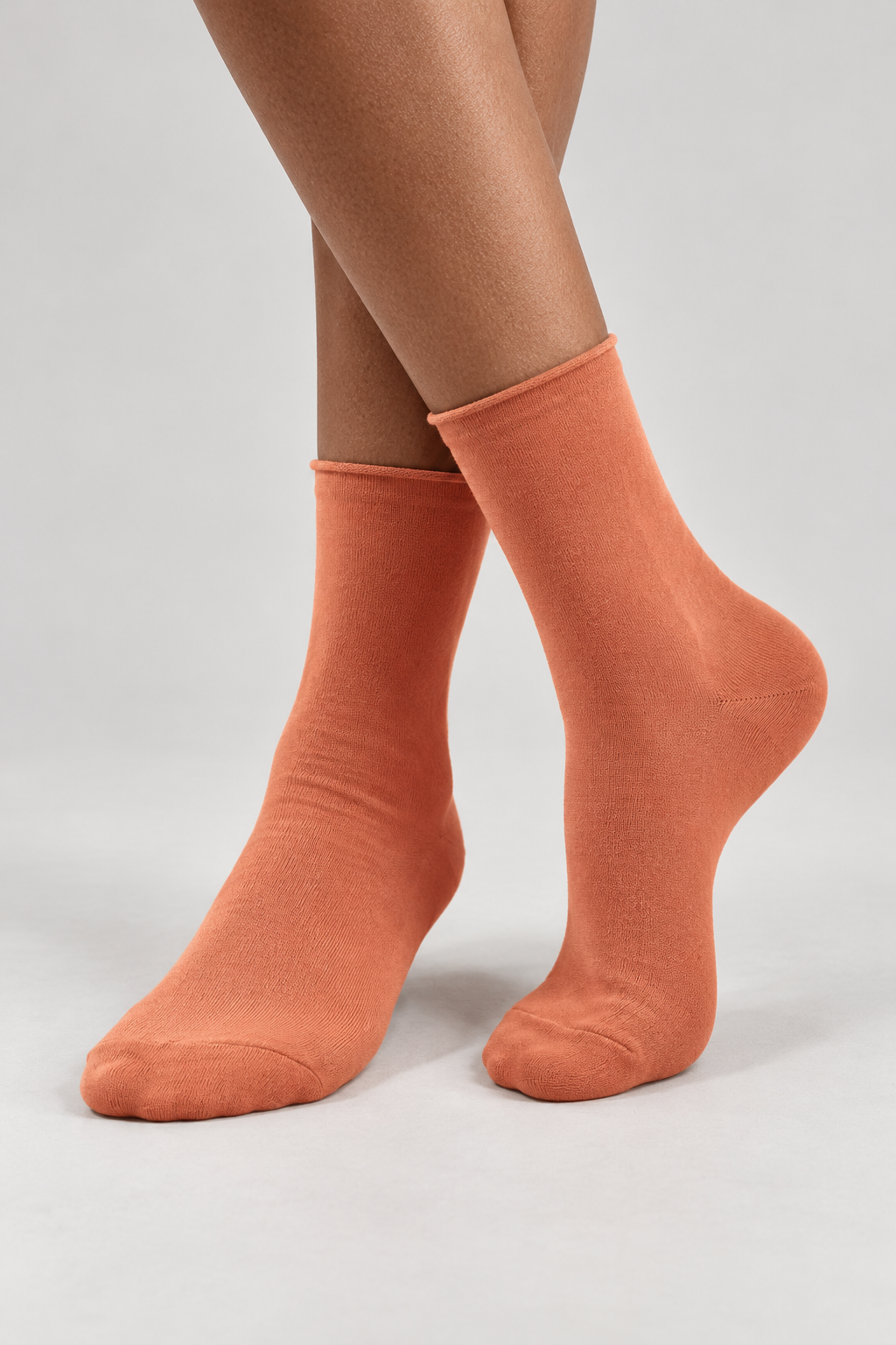 ELASTIC MODAL WOMEN SOCKS ORANGE