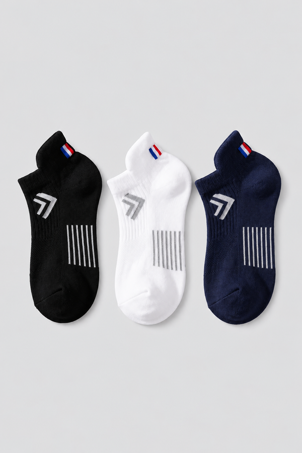 3PCK 2021-222 GOLF UNISEX STEP SOCKS BLACK/WHITE/NAVY