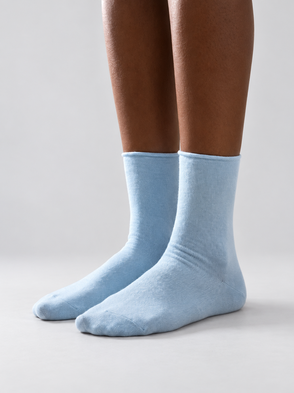 ELASTIC MODAL WOMEN SOCKS LIGHT BLUE